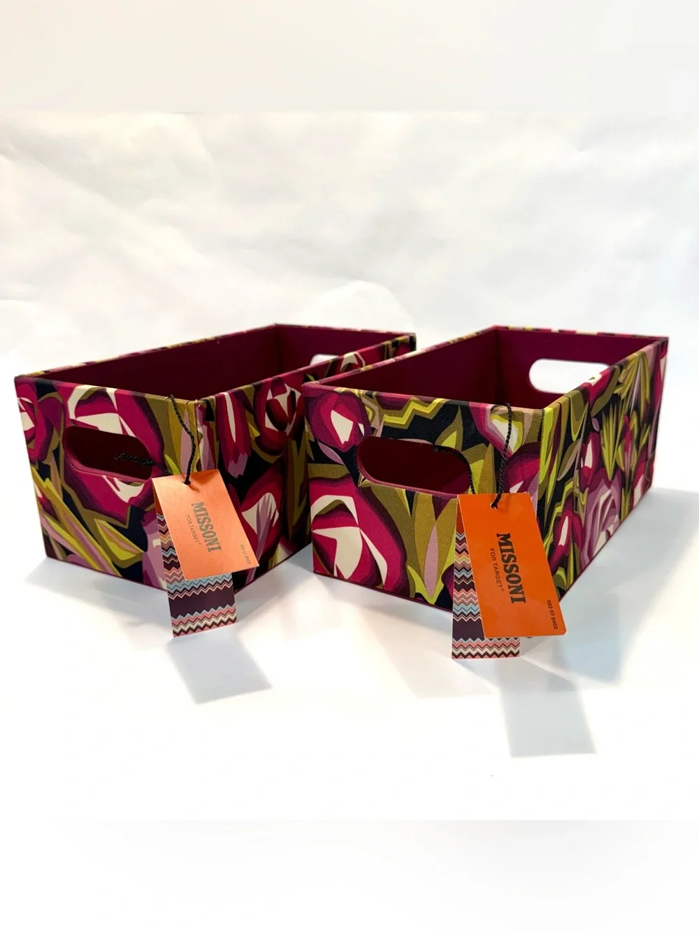 NWT Missoni for Target from 2011 Set of 2 Media Storage Boxes 11